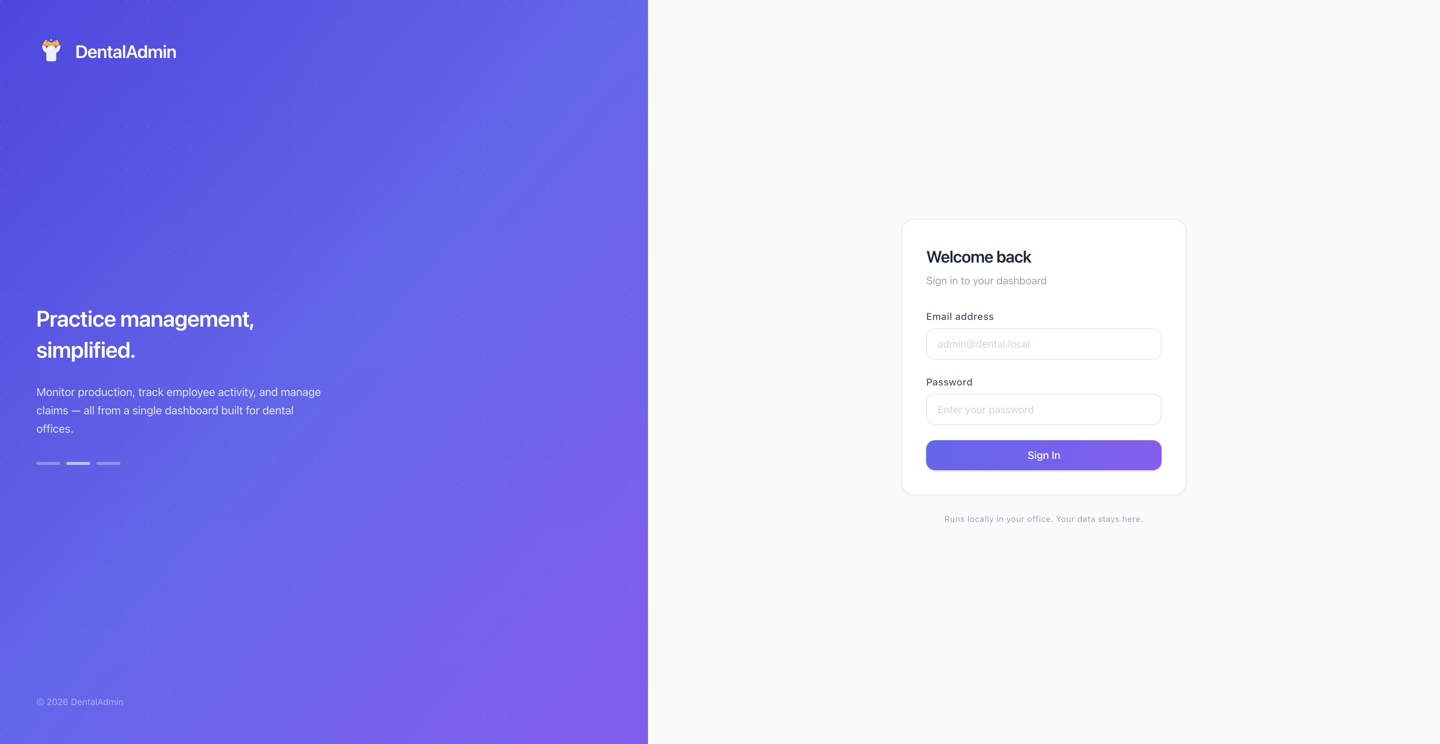 Dental Practice Management — Unified admin